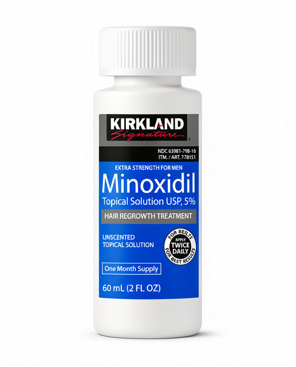 Kirkland Minoxidil 5% Extra Strength Hair Regrowth Treatment for Men 60ml Fast Results