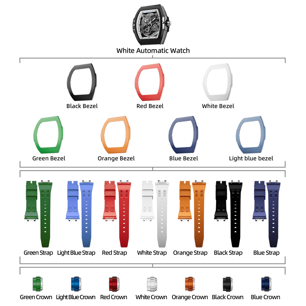 Atomic Interchangeable Automatic Watch Combo (7-in-1)