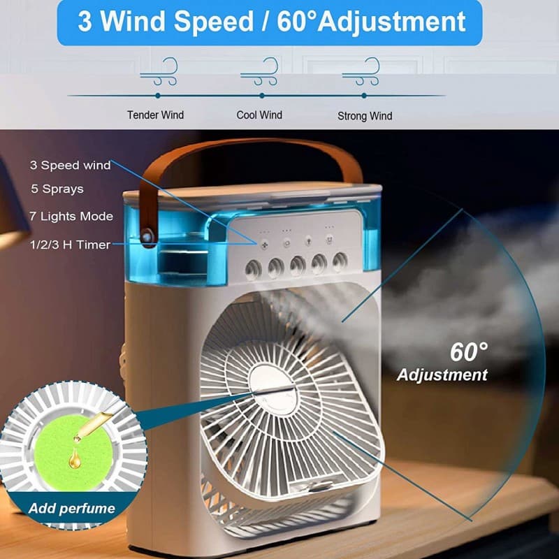 3-IN-1 HUMIDIFIER COOLING FAN