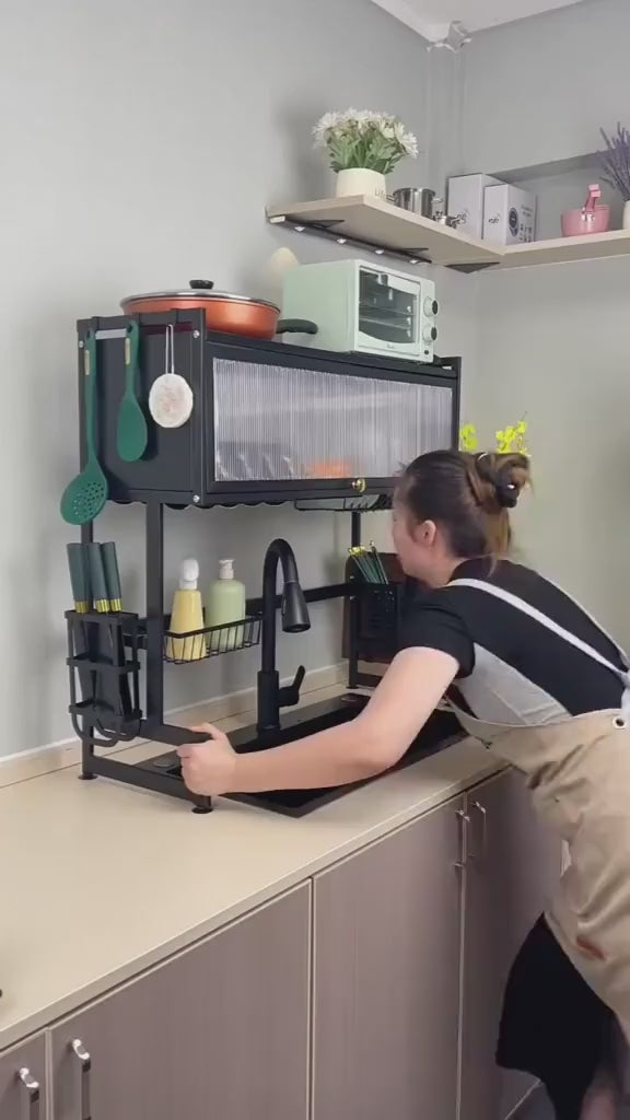 Kitchen Sink Shelf With Cabinet Door